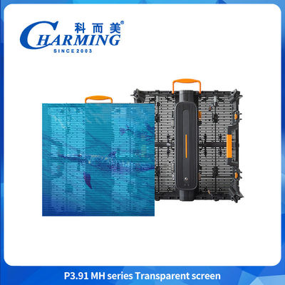 P3.91 IP65 Pantalla LED de vídeo transparente en la pared, a prueba de viento para exteriores 500*500 mm