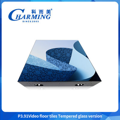 pantalla decorativa de pantalla de piso de LED P3.91 con cubierta de vidrio Fuerte e impermeable