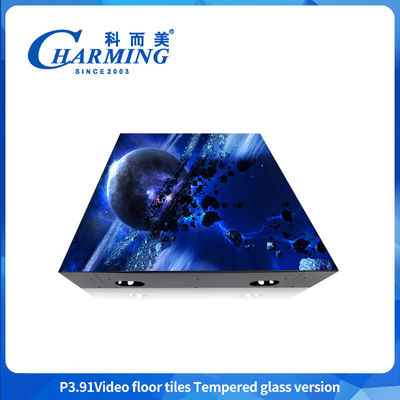 pantalla decorativa de pantalla de piso de LED P3.91 con cubierta de vidrio Fuerte e impermeable